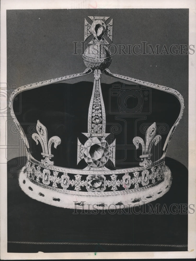 1937 Press Photo The State Crown of the Queen used during British coronation- Historic Images