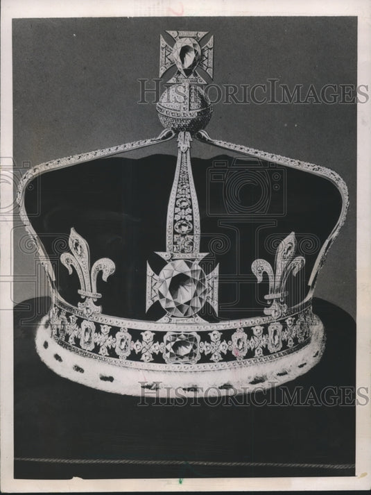 1937 Press Photo The State Crown of the Queen used during British coronation- Historic Images