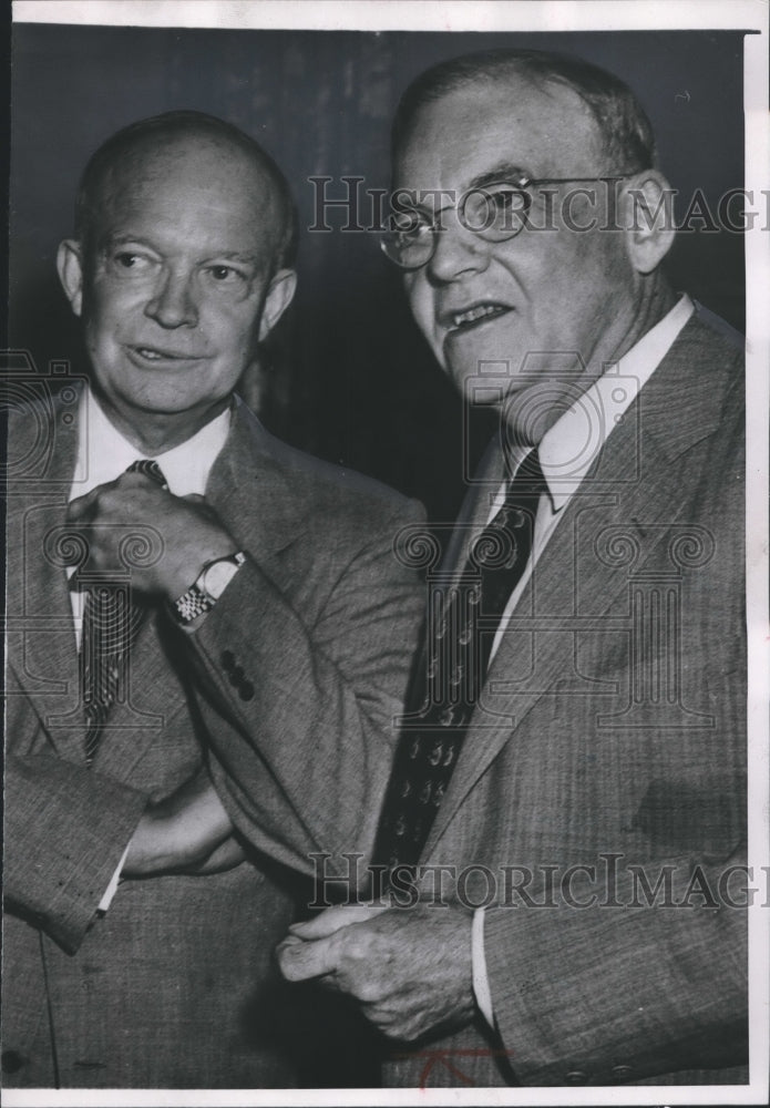 1952 Press Photo Dwight D. Eisenhower and John Foster Dulles in New York-Historic Images