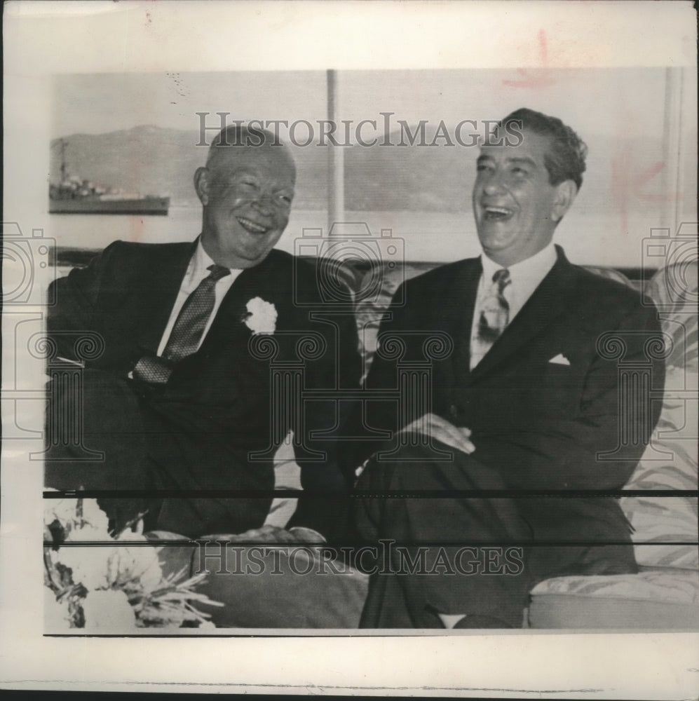 1959 Press Photo President Eisenhower visits Mexican President Lopez Mateos-Historic Images