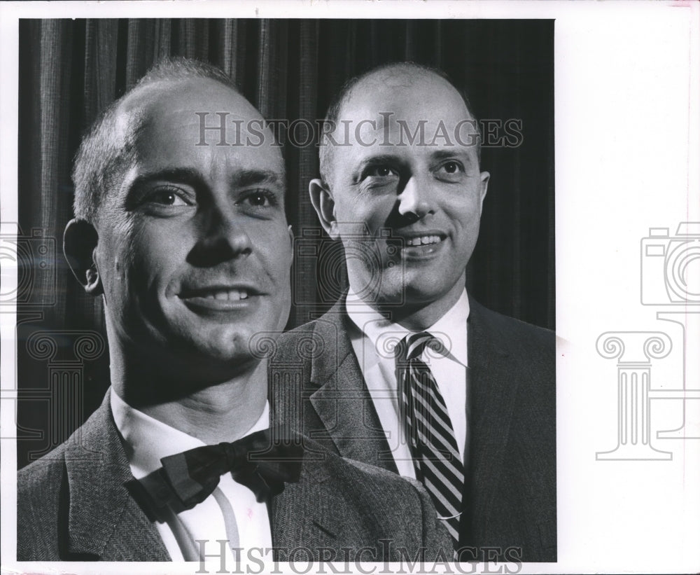 1963 Press Photo Charles Harper &amp; Thomas Eschweiler, Architects Chapter Officers - Historic Images