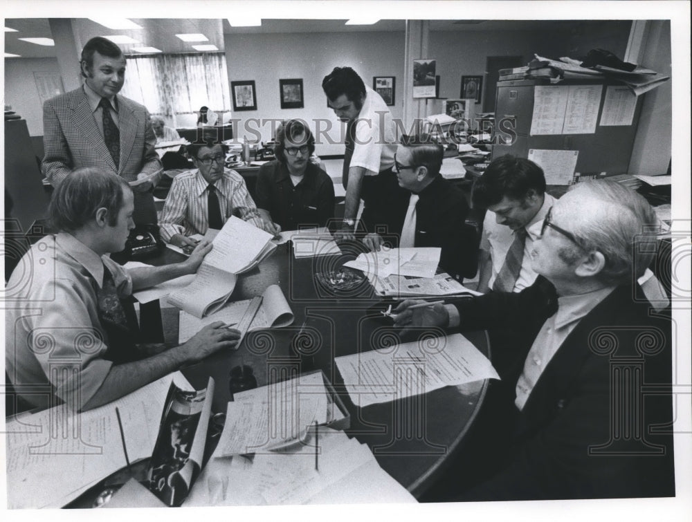 1974 Milwaukee Sentinel Sports Desk - Historic Images