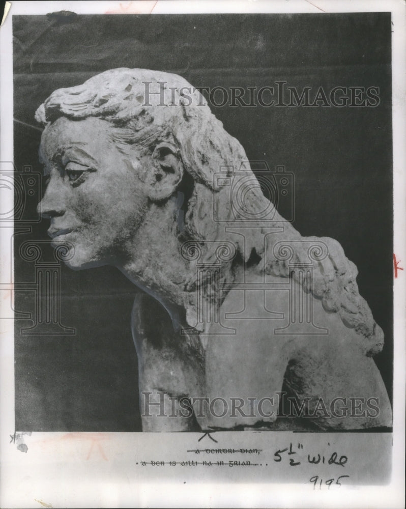1956 Press Photo Jacob Epstein&#39;s sculpture of &quot;Deirdre of the Sorrows&quot;-Historic Images