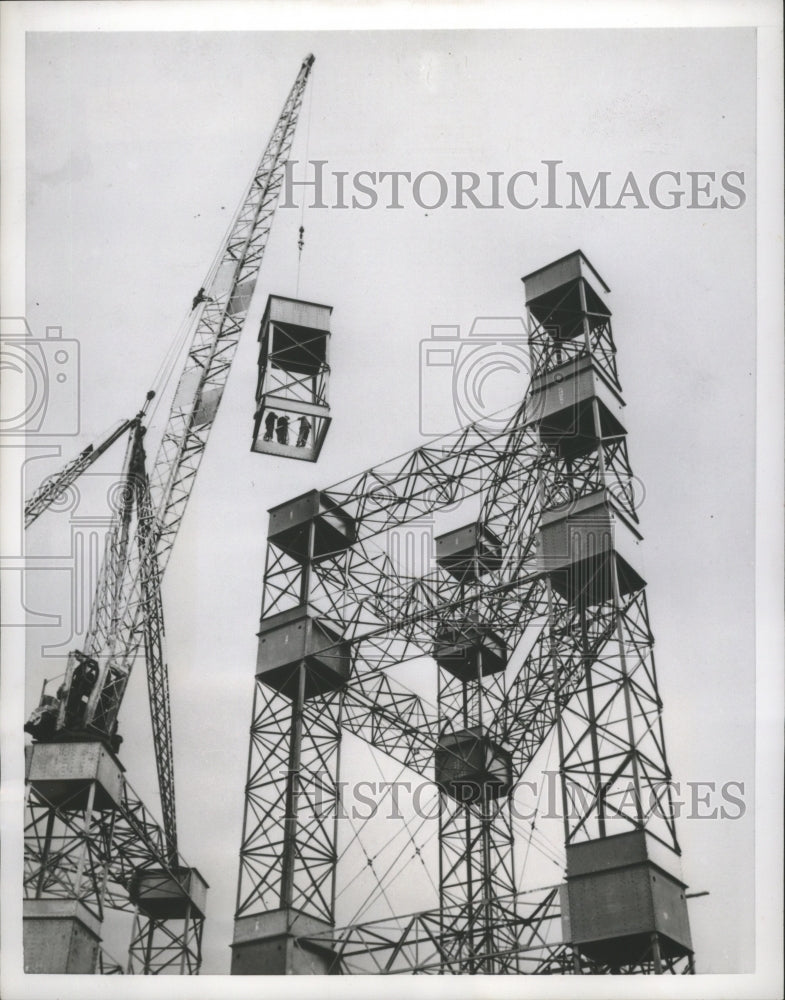 1954 Press Photo Radio Telescope Constructed In Crewe for Manchester University - Historic Images