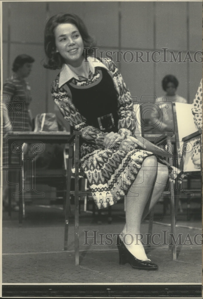 1972 Press Photo Julie Nixon Eisenhower Attends Convention In Detroit - Historic Images
