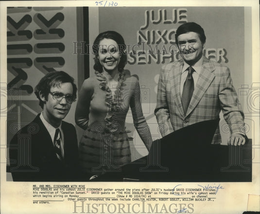 1974 Press Photo David & Julie Eisenhower at "The Mike Douglas Show"-Historic Images