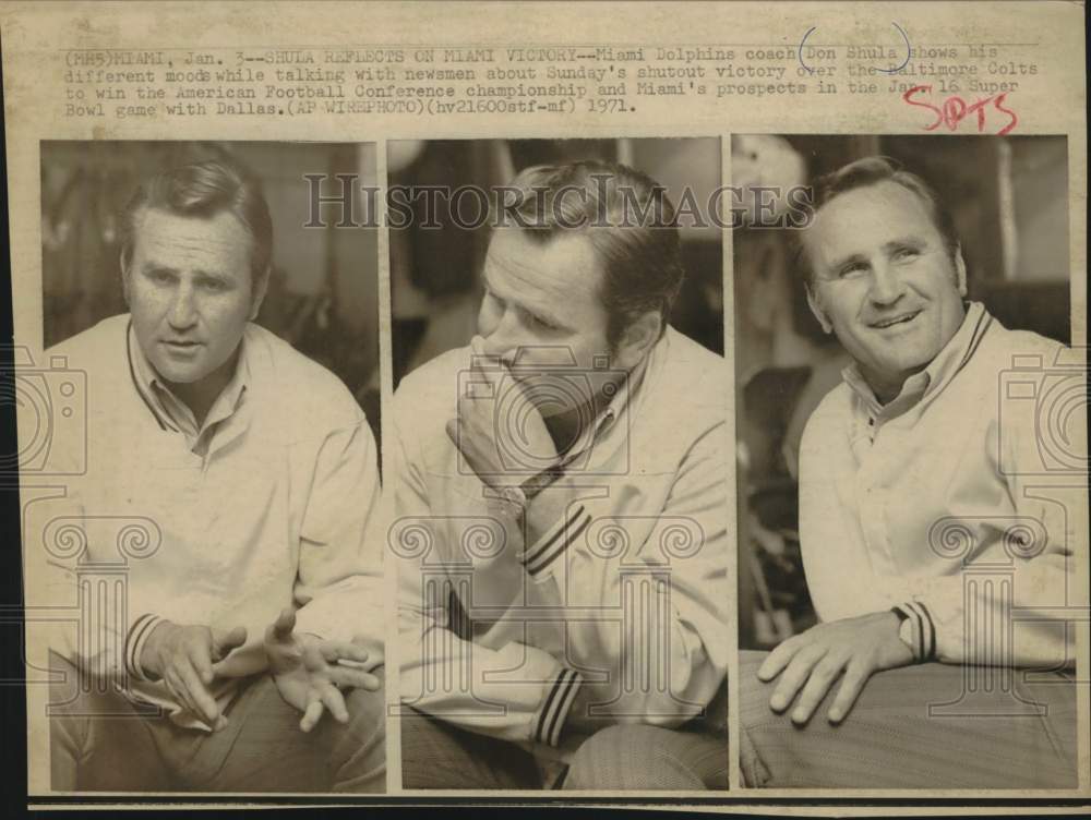 1971 Miami Dolphins coach Don Shula talks about recent victory - Historic Images