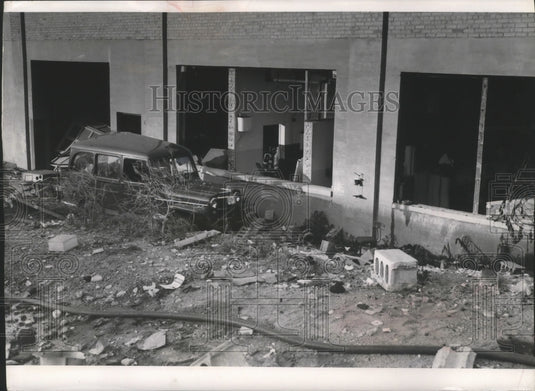 1955 Press Photo Destruction from Liebman Packing Co explosion, Preble Wisconsin - Historic Images