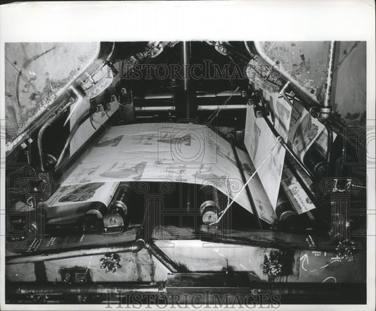 1960 Press Photo Color presses in Milwaukee Journal press room - mjb03889-Historic Images