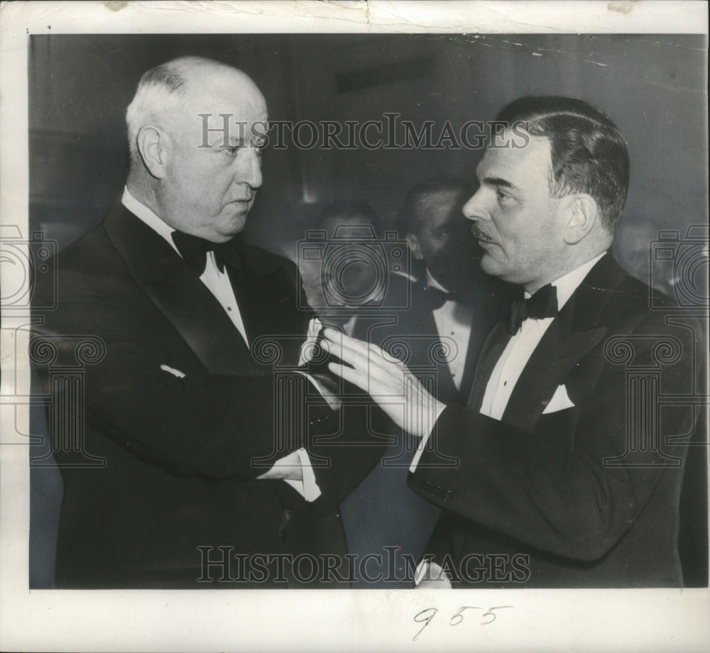 1948 James A Farley meets with Governor Thomas F Dewey in Troy-Historic Images