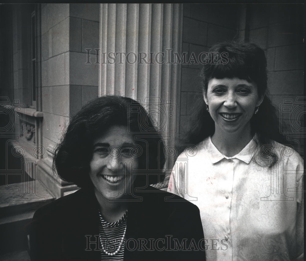 1990 Press Photo Rabbi Dena Feingold and Marianne Hachten-Cotter a Unitarian - Historic Images