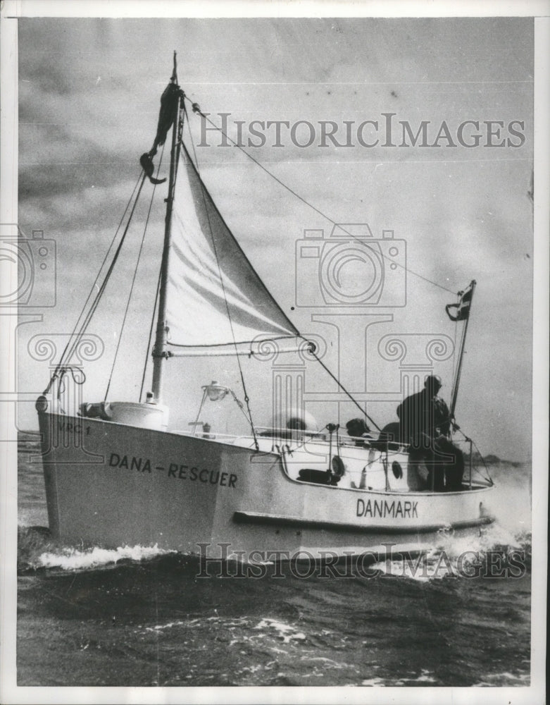 1956 Press Photo Unsinkable Lifeboat in Esbjerg, Denmark, by Claus Soerensen - Historic Images