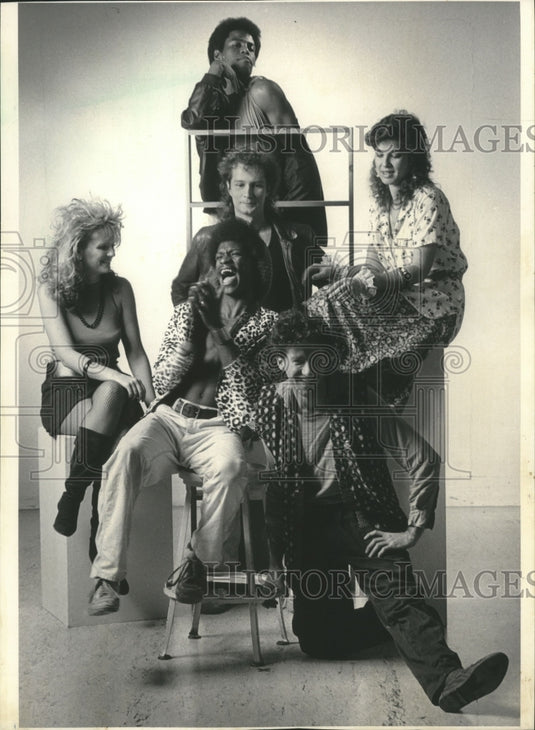 1985 Press Photo Locate Your Lips Rock Group Members - mjb06275 - Historic Images