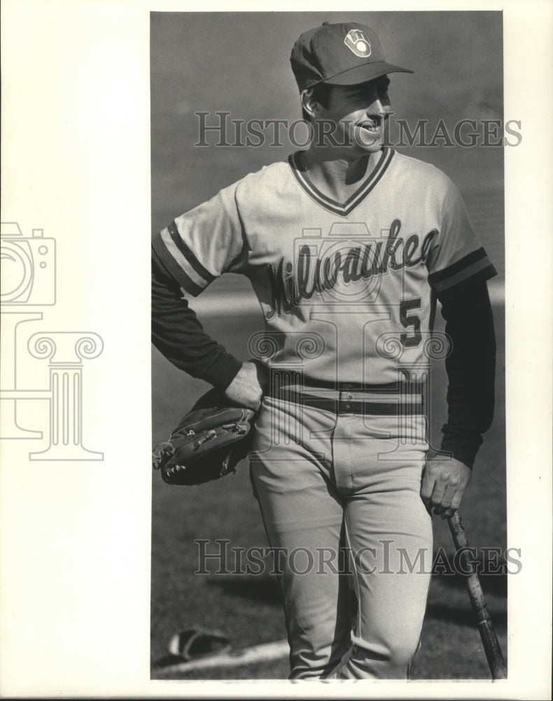 1985 Press Photo Doug Loman: Milwaukee Baseball Working way to Brewer Lineup - Historic Images