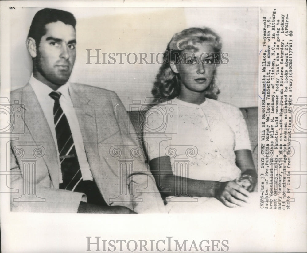 1960 Press Photo Nanette Wallace is engaged to Wiley M. Lockamy - mjb06747 - Historic Images