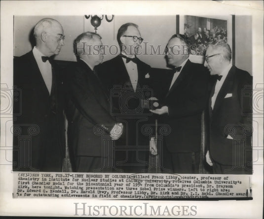 1954 Press Photo Scholars and several Nobel Prize winners at Chicago University - Historic Images