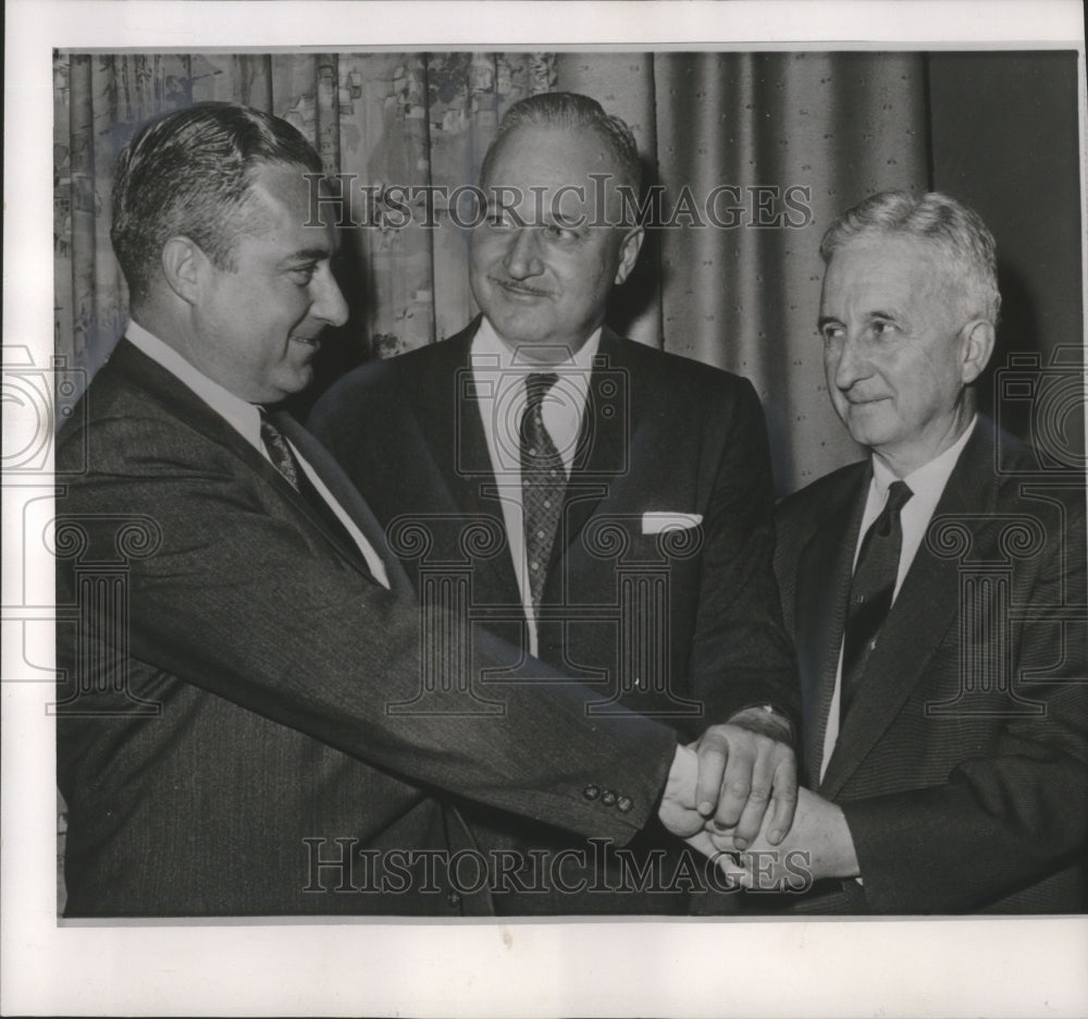 1959 Press Photo James Lientz, Foster Doane, Allen Abrams association convention-Historic Images