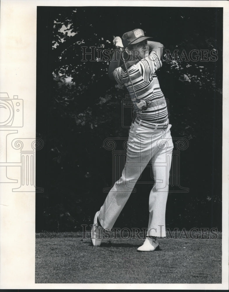 1975 Press Photo Jay Lohmiller at State Amateur Golf Tournament at Tripoli - Historic Images