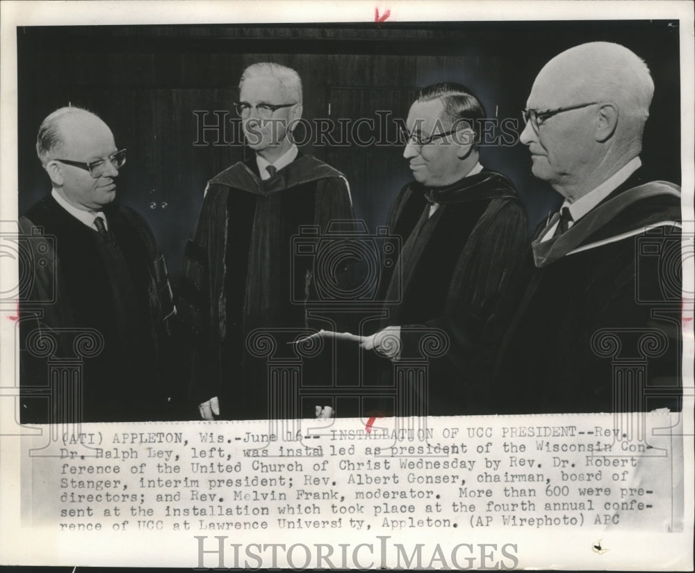 1966 Press Photo Reverend Ralph Ley Installed as UCC President - mjb08046 - Historic Images