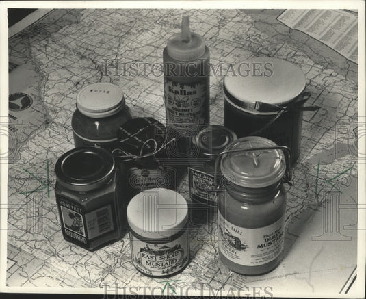 1988 Press Photo A Variety of Wisconsin-produced Mustards - Historic Images