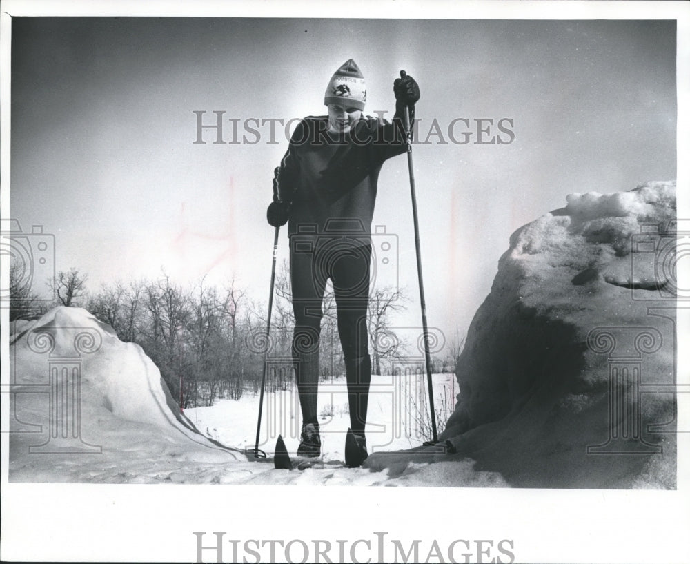 1979 Press Photo Rod Den Boer cross-country skier, Wisconsin - mjb08872 - Historic Images