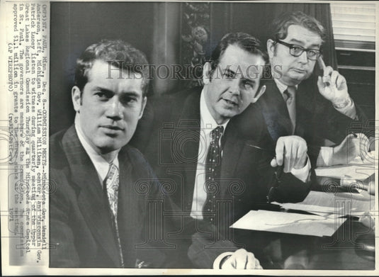 1971 Press Photo Governors of Minnesota, Michigan & Wisconsin in St. Paul, MN - Historic Images