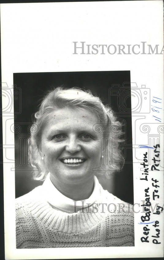 1991 Press Photo Representative Barbara Linton - mjb09912 - Historic Images