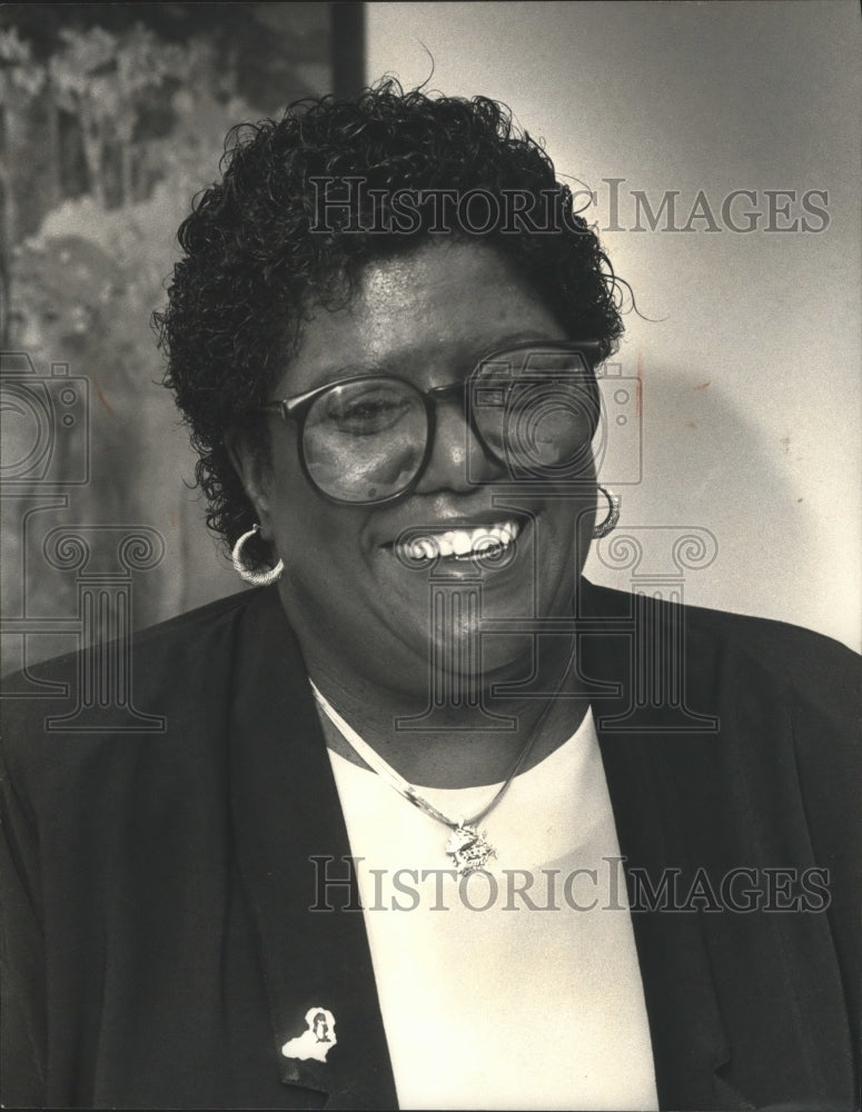 1991 Press Photo Martha Love, President, Milwaukee District Council 48 - Historic Images