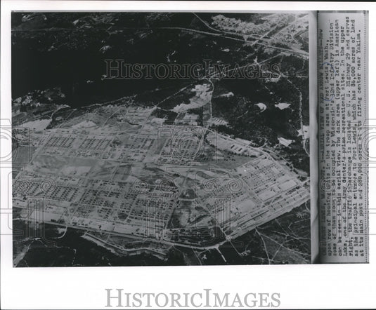 1961 Press Photo Row Housing Units in Fort Lewis, Washington off US Highway 29 - Historic Images