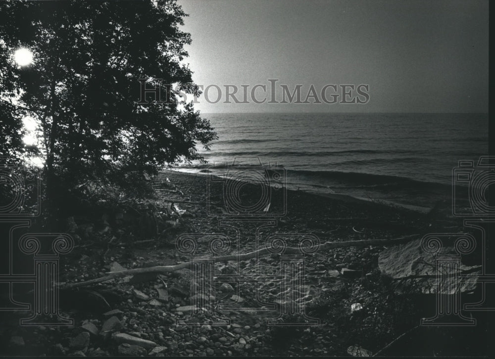 1991 Press Photo Last Available Lot for Sale Along Lake Michigan, Fox Point, Wis - Historic Images