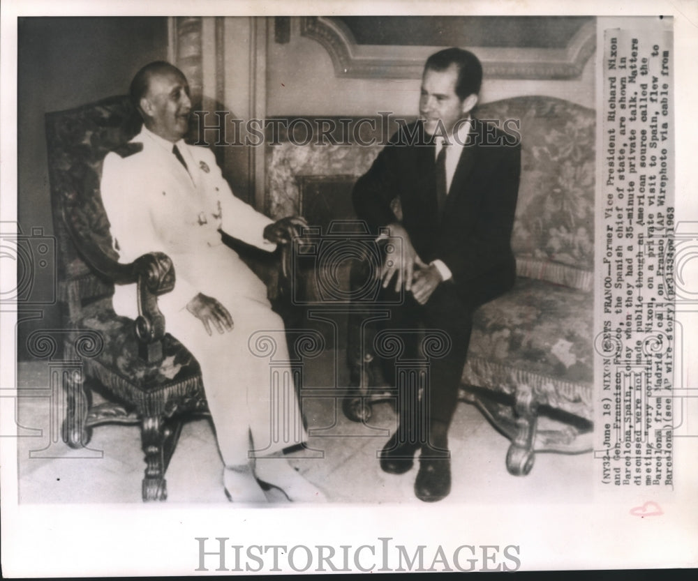 1963 Vice President Nixon meets Generalissimo Franco in Barcelona-Historic Images