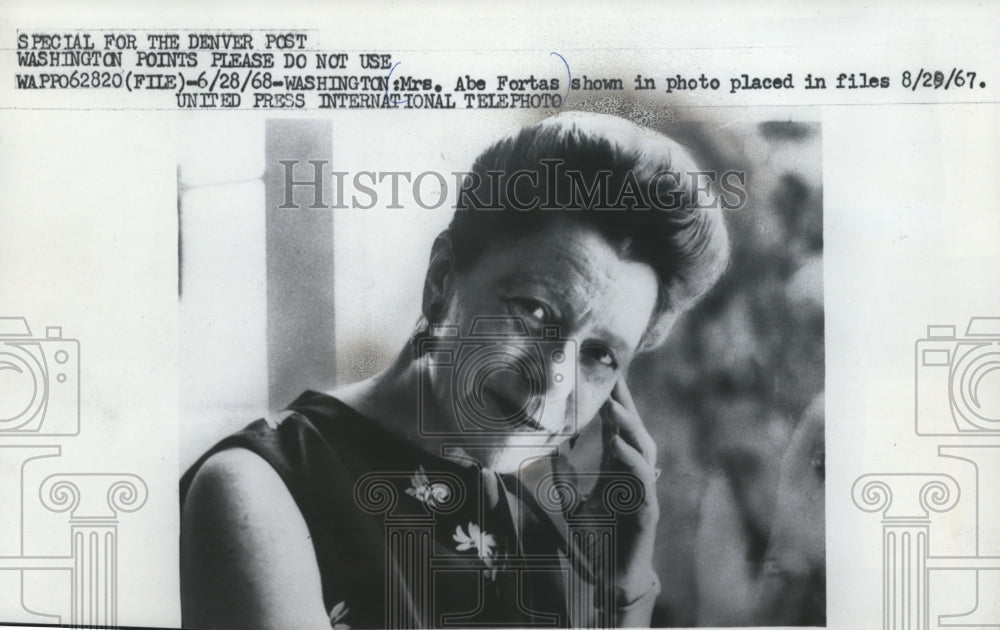 1968 Press Photo Lawyer Carolyn Agger, wife of Justice Abe Fortas - mjb10549 - Historic Images