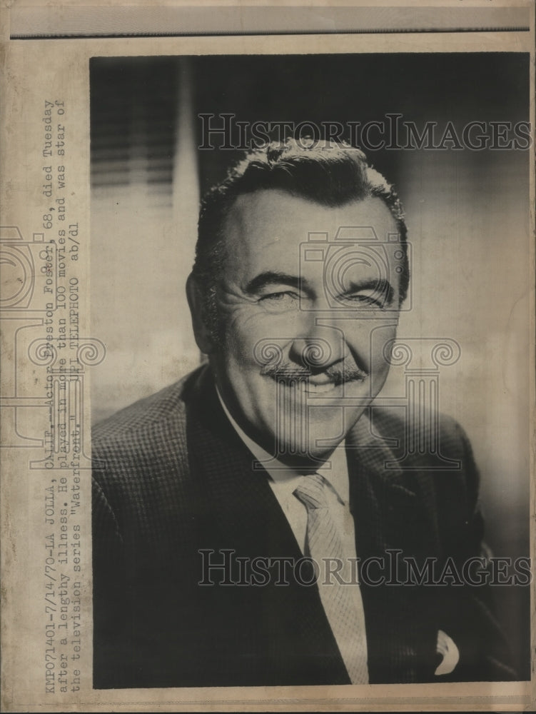 1970 Press Photo Actor Preston Foster, of TV and film - mjb11016 - Historic Images