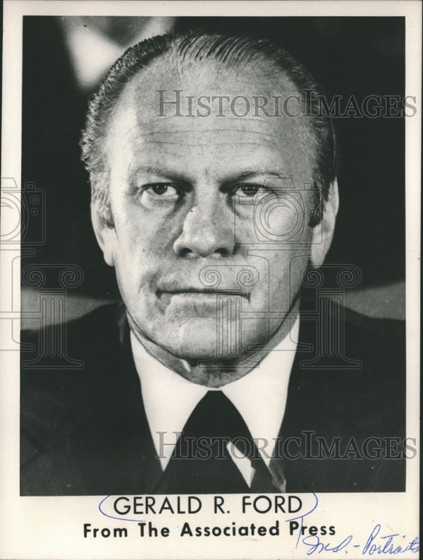 George R. Ford 1975 Gerald R. Ford President portrait - Historic Images