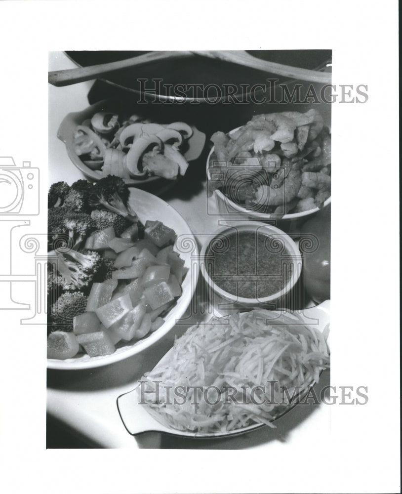 1994 Press Photo Ingredients for Stir-Fry - Historic Images