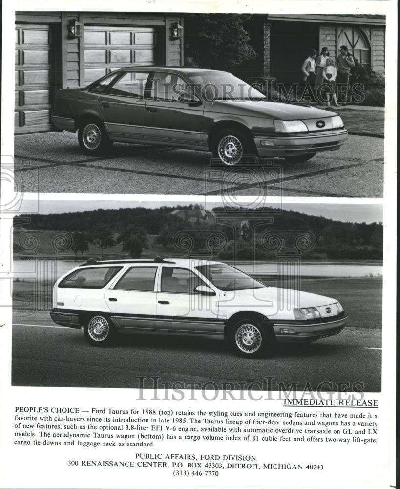 1988 Press Photo Ford Taurus People&#39;s Choice - Historic Images