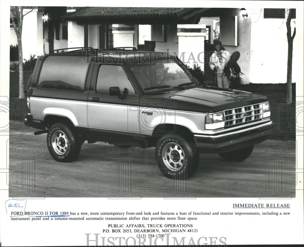 1989 Press Photo Ford Bronco II for 1989 has a new, more contemporary look - Historic Images