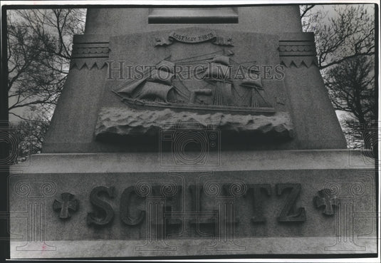1994 Monument detail in Forest Home Cemetery, Milwaukee, Wisconsin-Historic Images