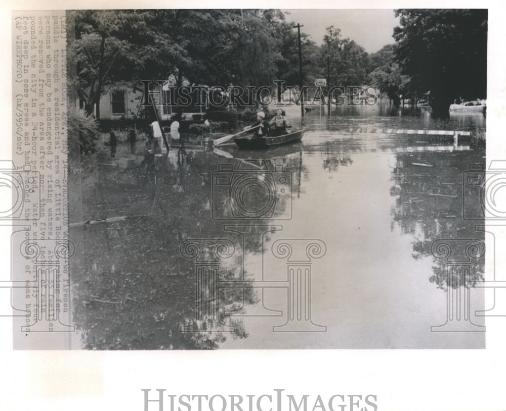 1968 Press Photo Flooded Little Rock, Arkansas. - mjb12917 - Historic Images