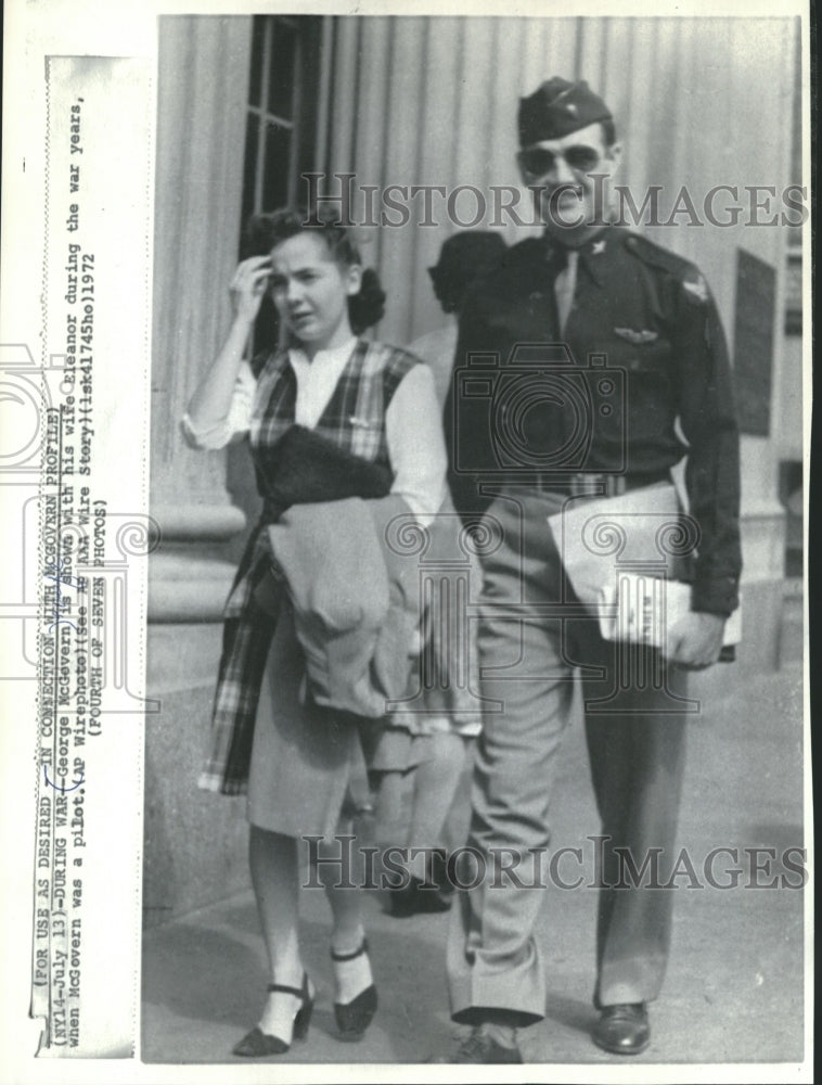 1972 Press Photo George McGovern and his Wife Eleanor During the War Years - Historic Images