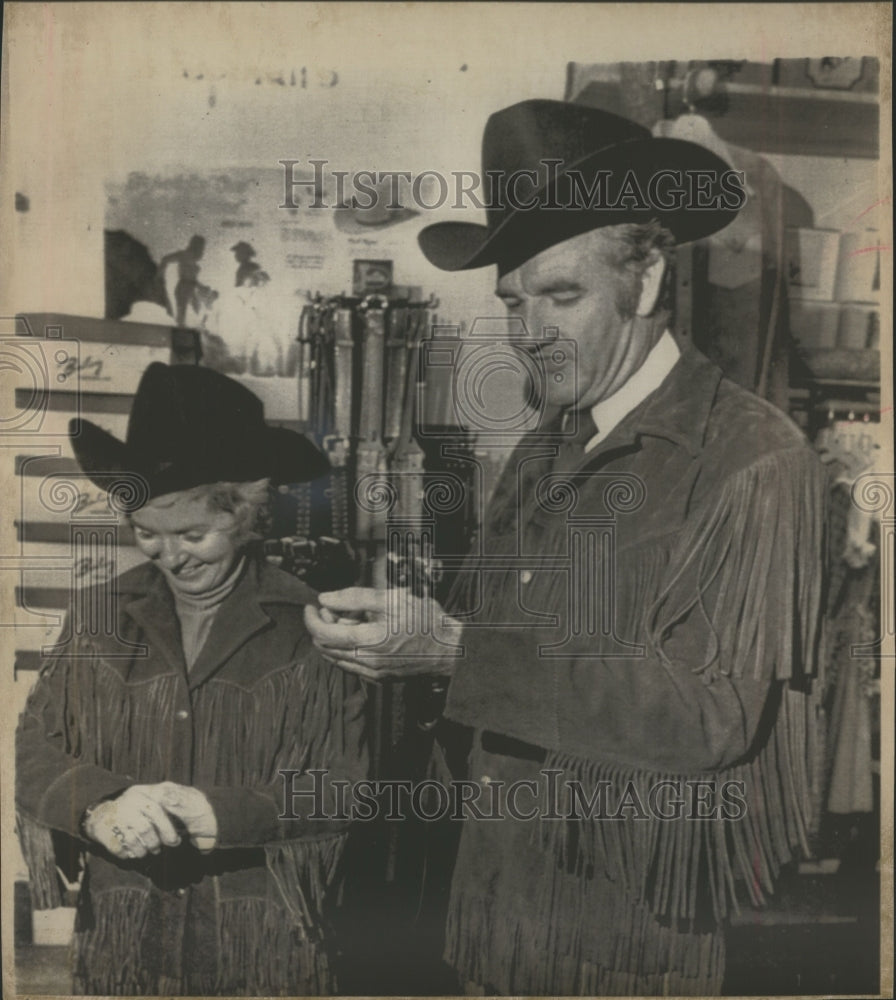 1972 Senator George McGovern with Wife Eleanor in Western Outfits-Historic Images