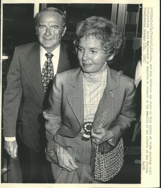 1972 Press Photo Senaotr George McGovern with Wife Eleanor at Election Night HQ-Historic Images