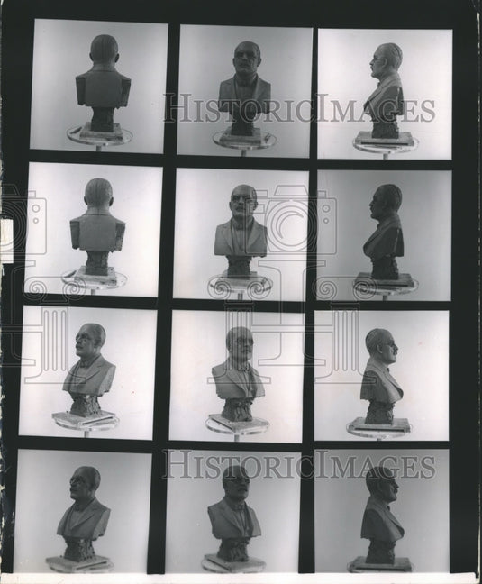 1967 Press Photo Commemorative Bust of Charles McLenegan - mjb13098 - Historic Images
