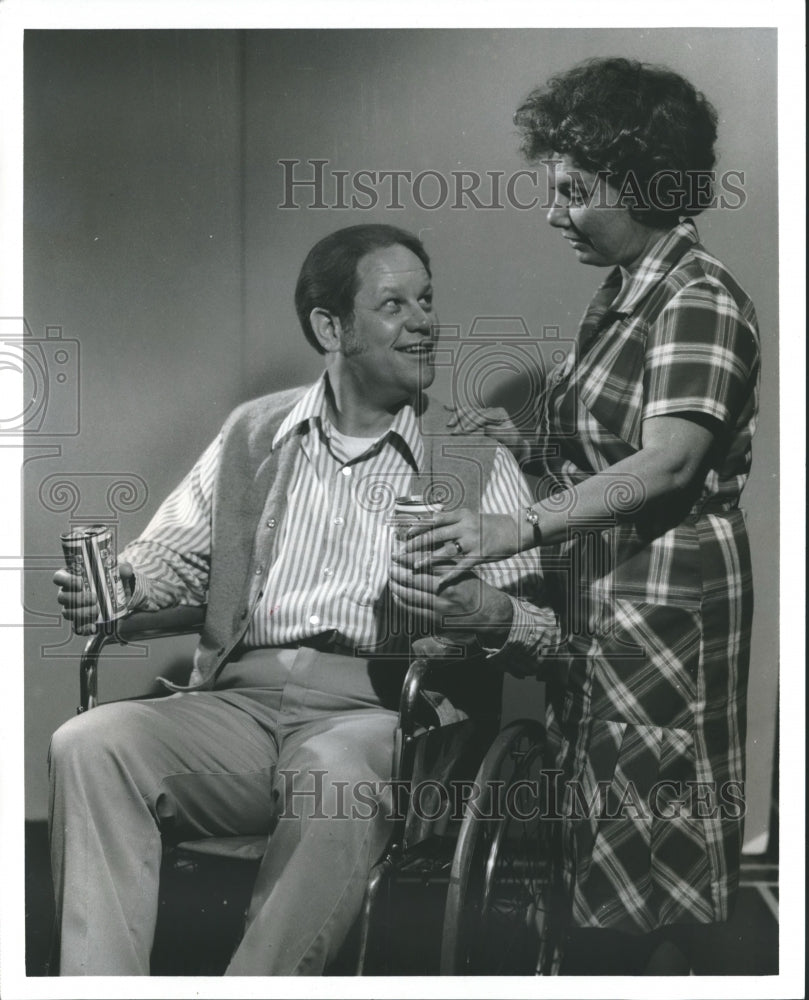 1974 Press Photo Durward McDonald and Ruth Schudson in Down by the Gravois Play - Historic Images