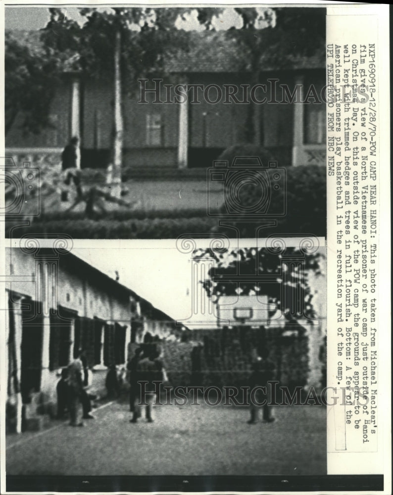 1971 Press Photo Vietnamese prisoner of war camp outside Hanoi on Christmas day - Historic Images