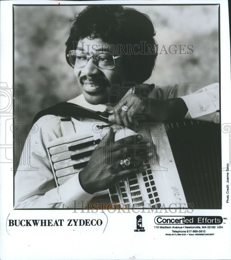 1991 Press Photo Musician Buckwheat Zydeco - Historic Images