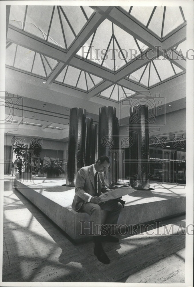 1975 Nine fountains with three skylights in First Wisconsin Center-Historic Images