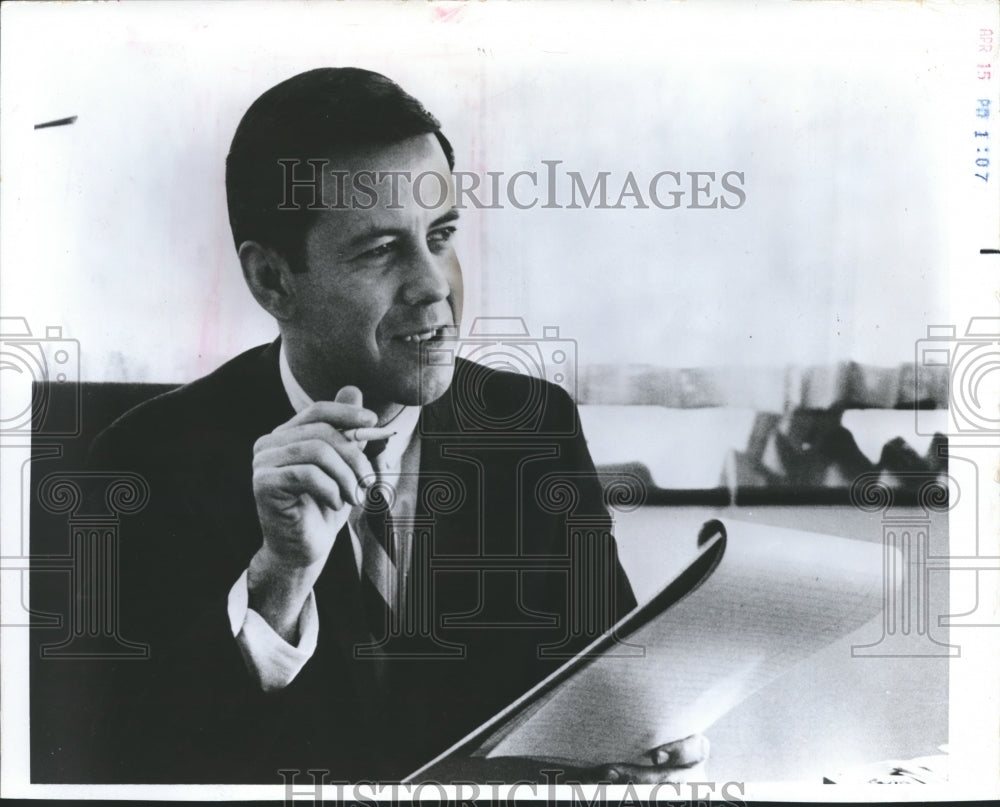 1970 Press Photo Indianapolis, Indiana, Mayor Richard Lugar - Historic Images