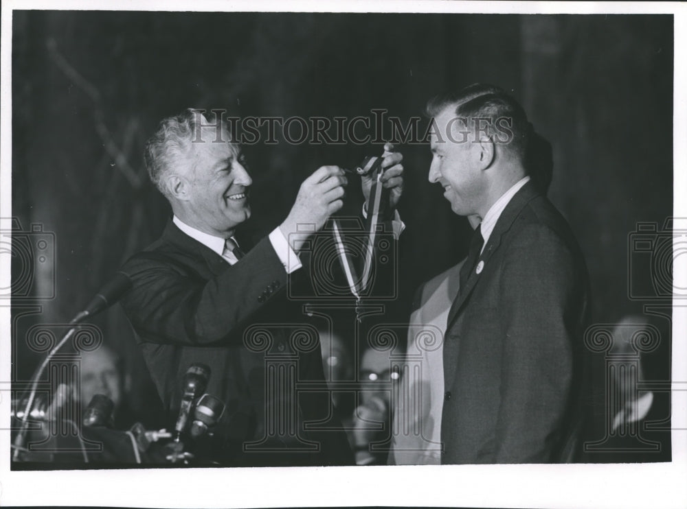 1966 Astronaut James Lovell Receives Medal From Governor Knowles - Historic Images