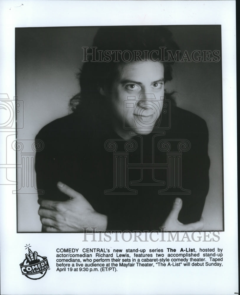 1992 Press Photo Richard Lewis, Host of the A-List on Comedy Central - Historic Images